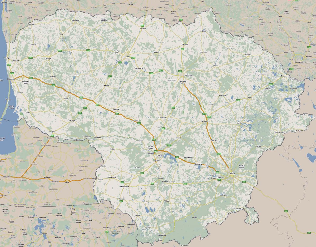 Karte Lietuva tūrisma 