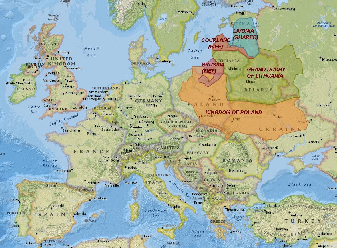 Karte Lietuva vēsture